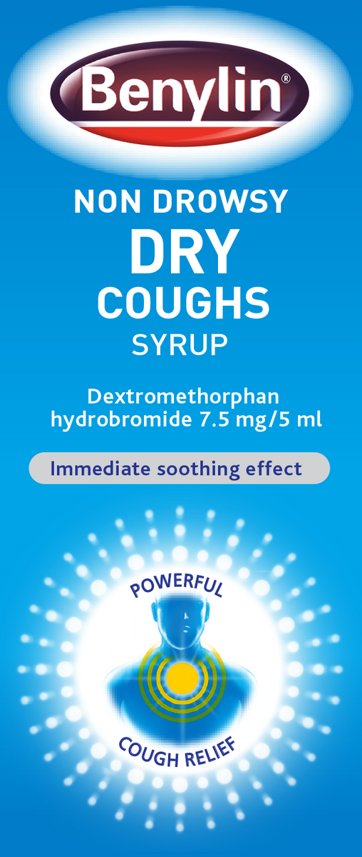 Non Drowsy Dry Cough syrup 125ml Aherns Pharmacy