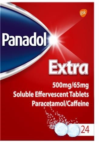 Extra 24 Soluble Effervescent Tablets Paracetamol & Caffeine