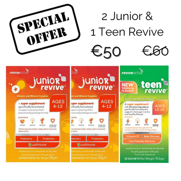 2 Junior Revive & 1 Teen Revive 20 pack
