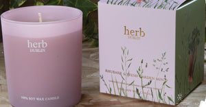 
                
                    Load image into Gallery viewer, Rhubarb &amp;amp; Fresh Garden Mint 235g Candle
                
            
