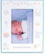 Beautiful Baby Boy Bunting Frame