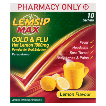 Max Cold & Flu Lemon 10 Sachets